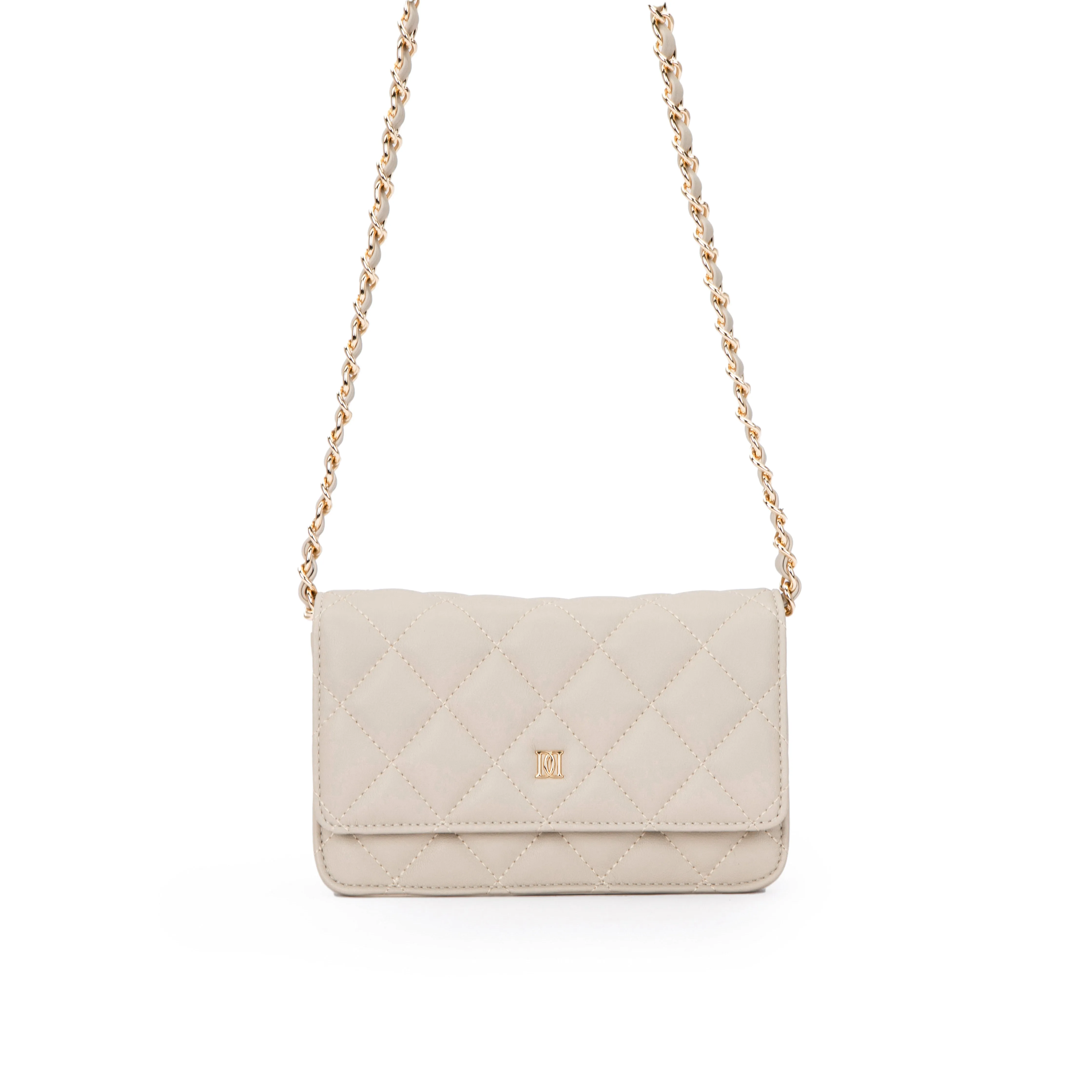 LEATHER QUILTED MINI BAG SAND