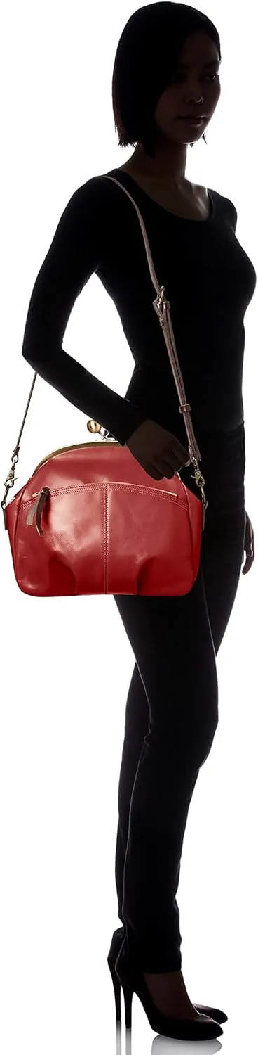 Leather Shoulder Bag with Clasp