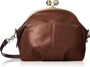 Leather Shoulder Bag with Clasp