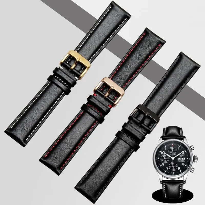Leather watch strap for TIMEX TW4B18500, T49963 T49905 cowhide watchband
