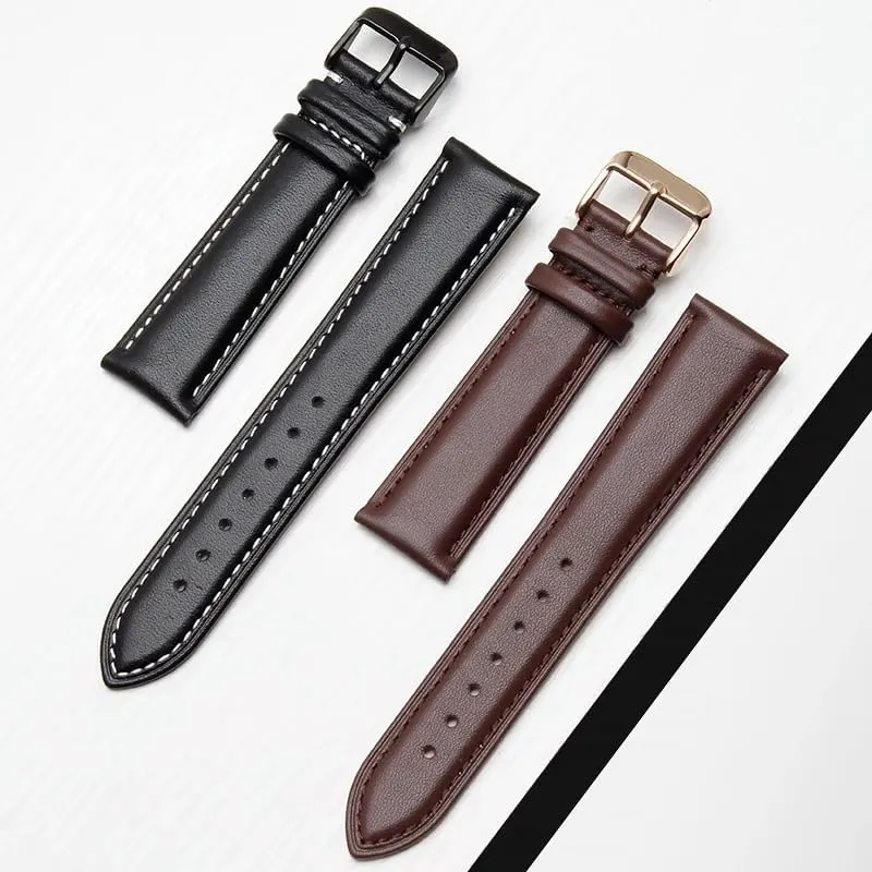 Leather watch strap for TIMEX TW4B18500, T49963 T49905 cowhide watchband