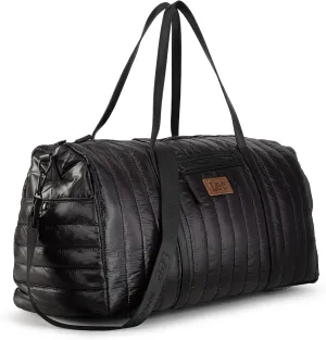 Lee Quilted Travel Duffel Bag for Women, Large Soft Puffy Lightweight Weekender Gym Bag with Adjustable Strap Water-Resistant Overnight Carry On Bag for Trips Sport Airplane Hospital