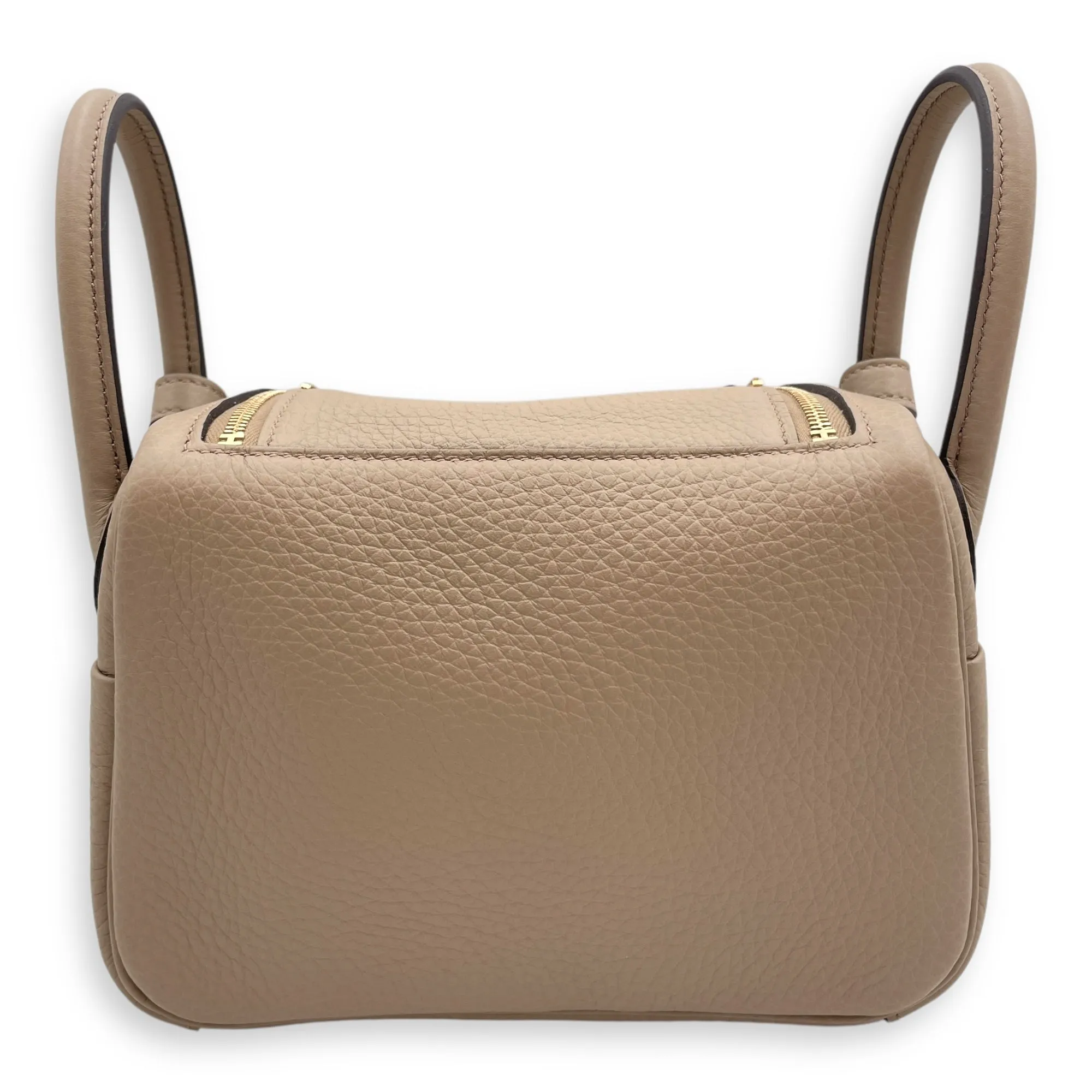 Lindy II Mini Beige Marfa in Clemence, Gold hardware