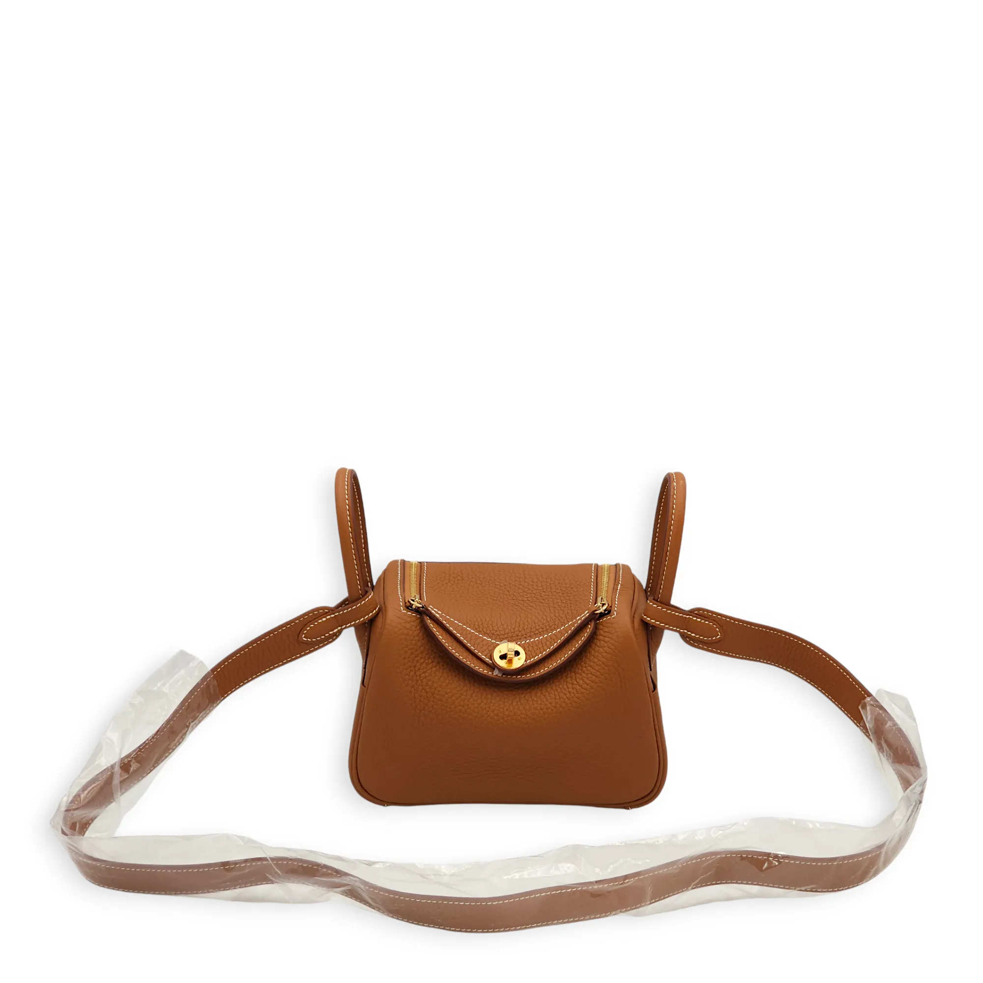 Lindy Mini in Gold Clemence, Gold hardware