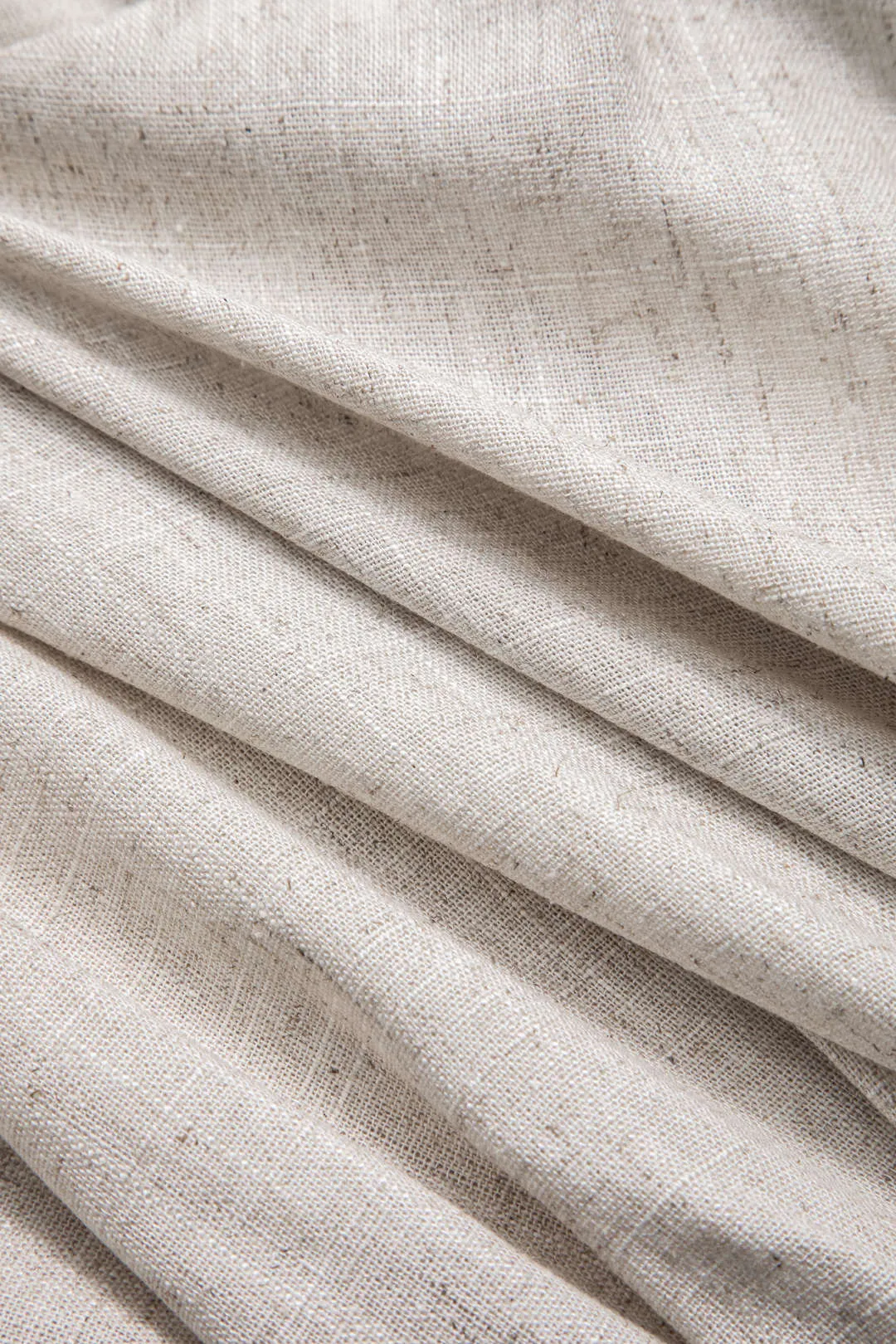 Linen Faux Leather Patchwork Long-Sleeve Top