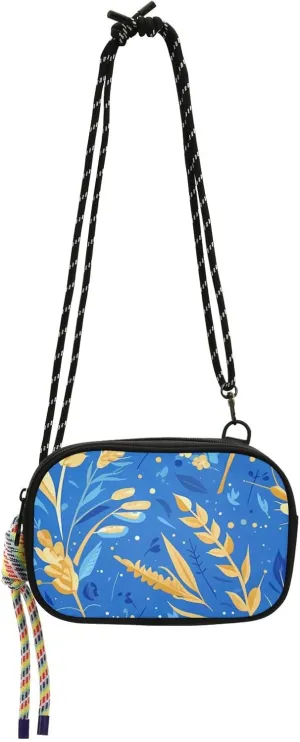 linqin Sky Blue Wheat Mens Crossbody Wallet Purse Comfort Handbag with Credit Card Slots for for Women Traveling