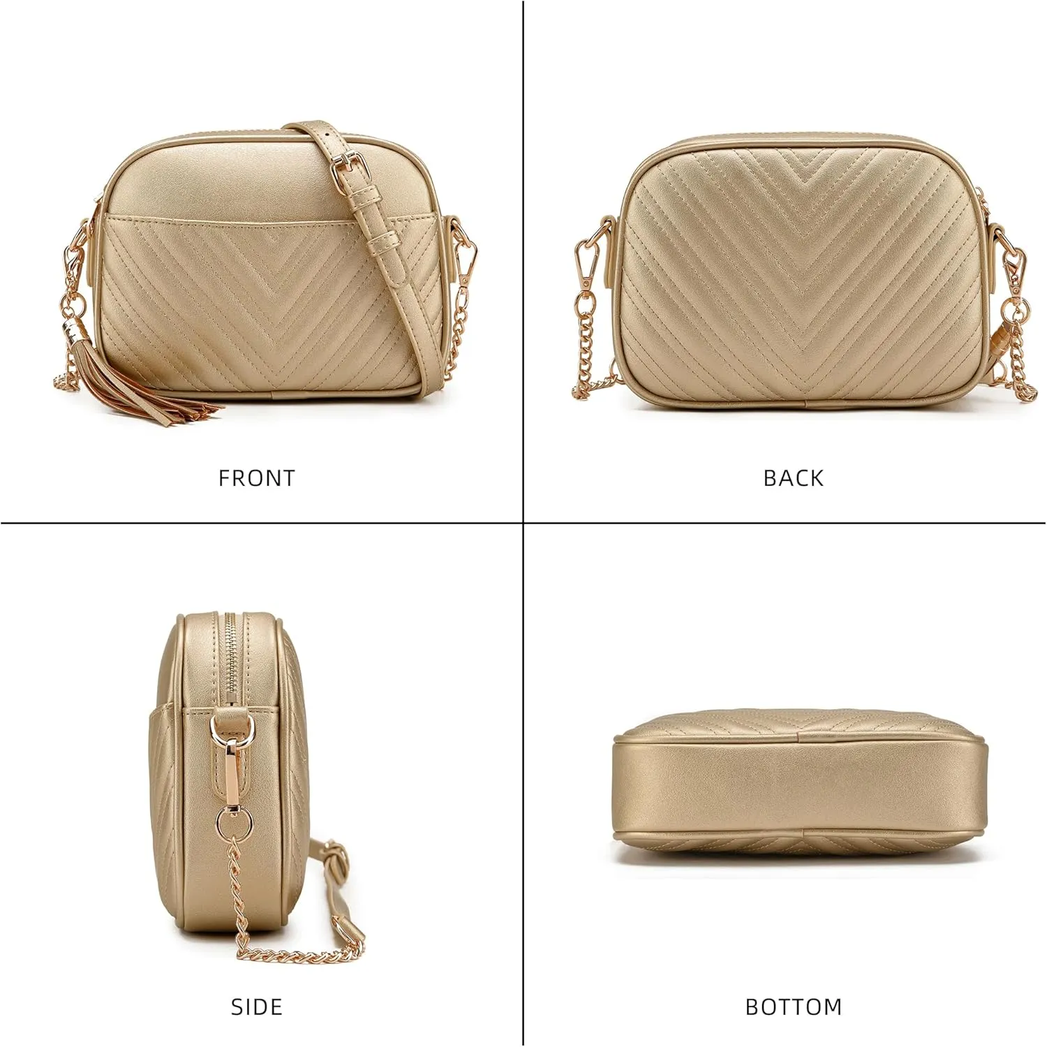 lola mae Quilted Crossbody Bag, Trendy Design Shoulder Purse