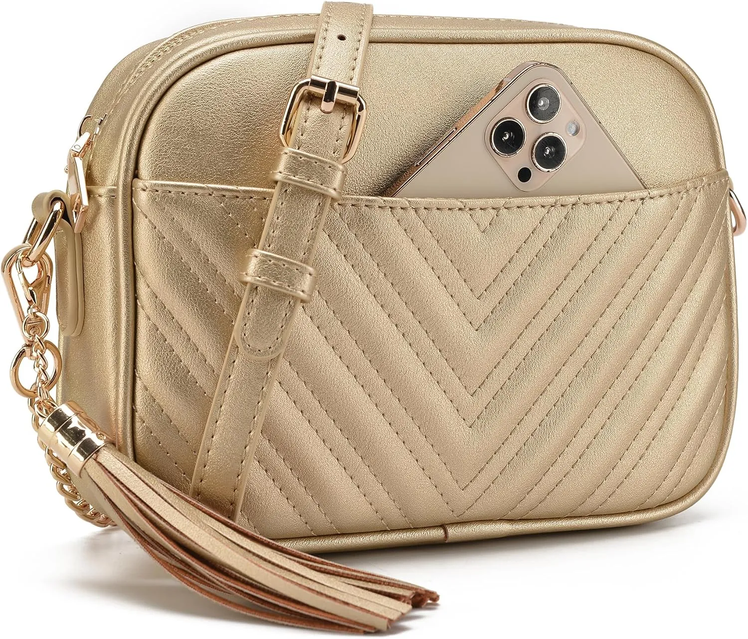 lola mae Quilted Crossbody Bag, Trendy Design Shoulder Purse