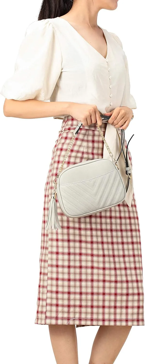 lola mae Quilted Crossbody Bag, Trendy Design Shoulder Purse