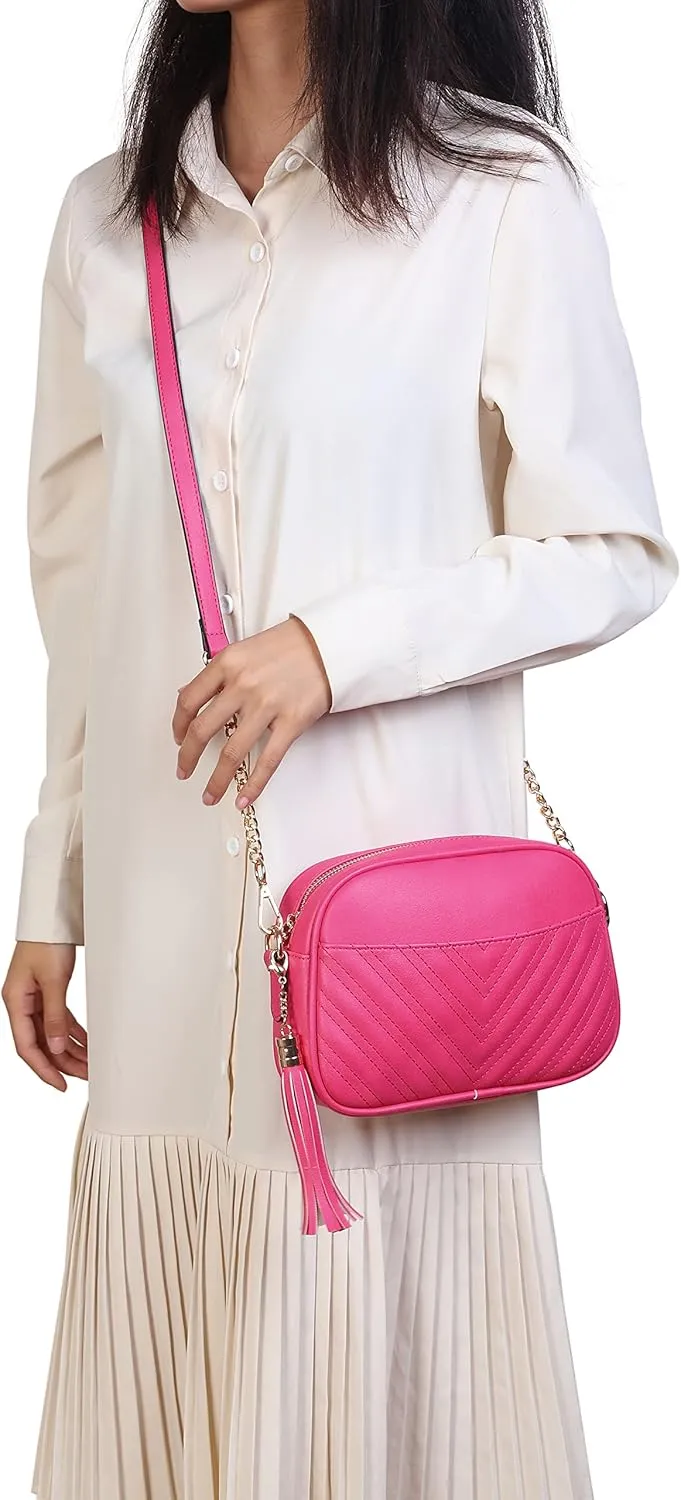 lola mae Quilted Crossbody Bag, Trendy Design Shoulder Purse