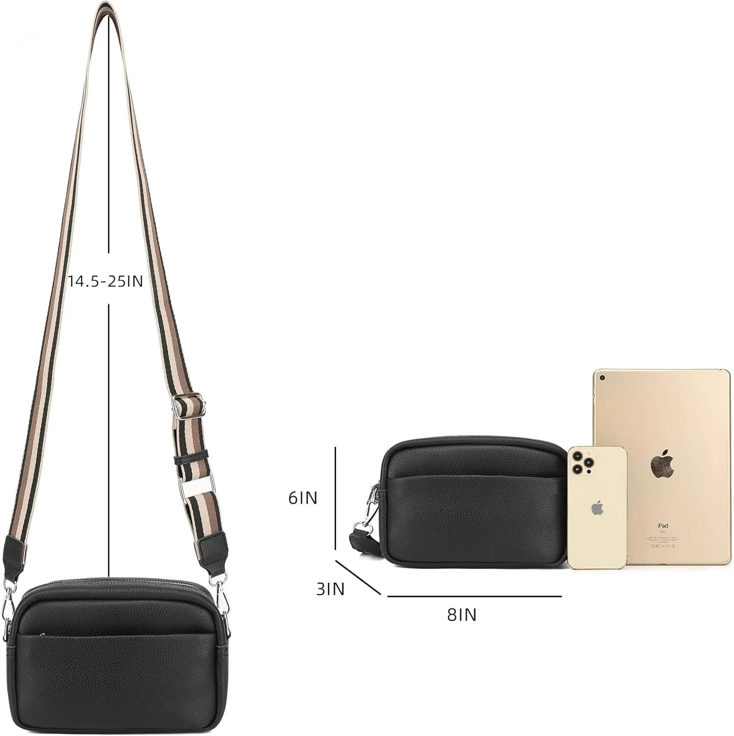 lola mae Quilted Crossbody Bag, Trendy Design Shoulder Purse