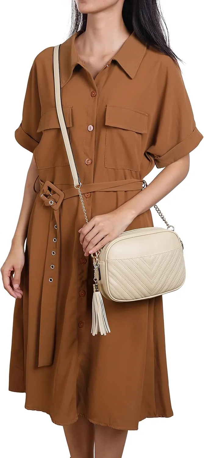lola mae Quilted Crossbody Bag, Trendy Design Shoulder Purse