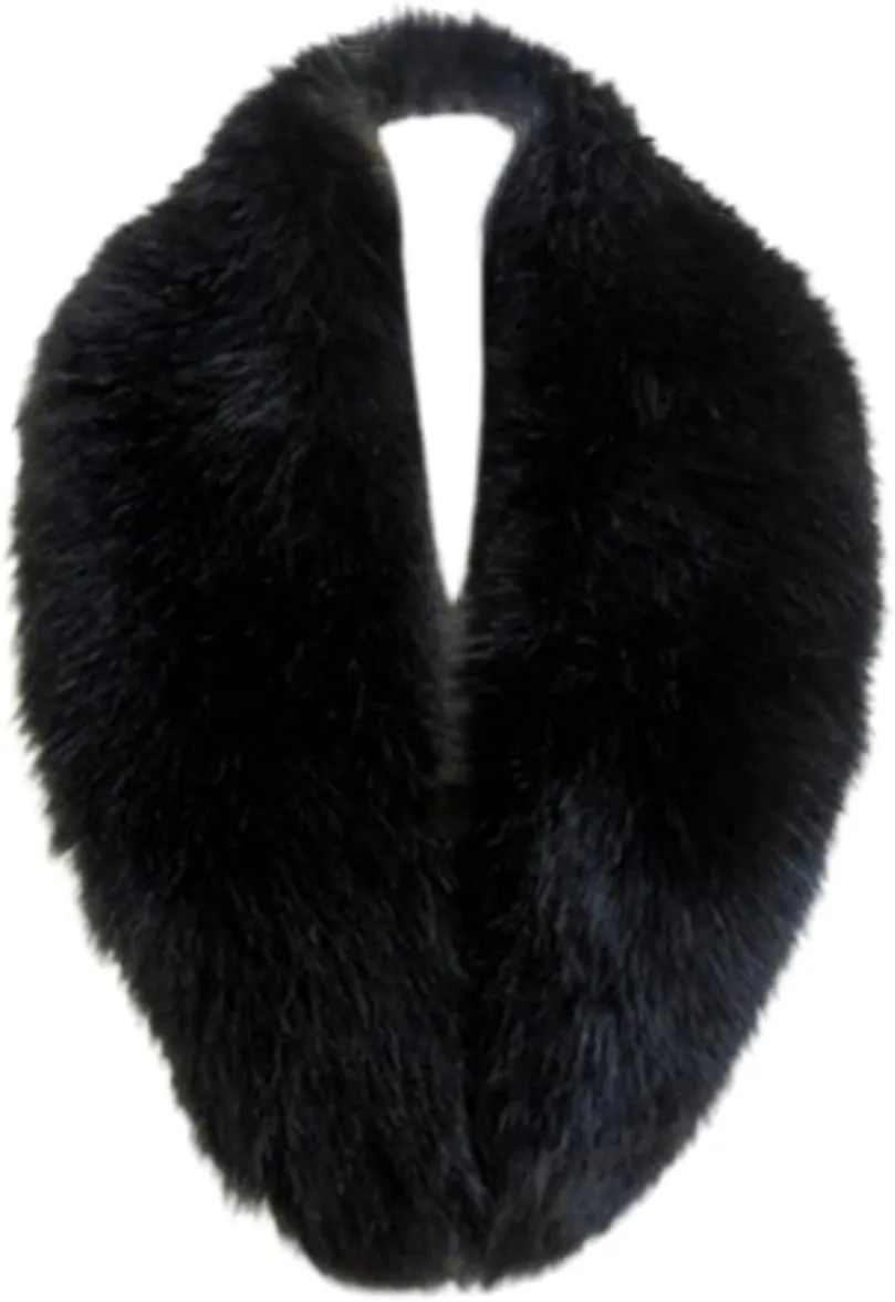 Long Men Women Faux Fur Collar Winter Warm Wrap Stole Scarf Shawl Shrug