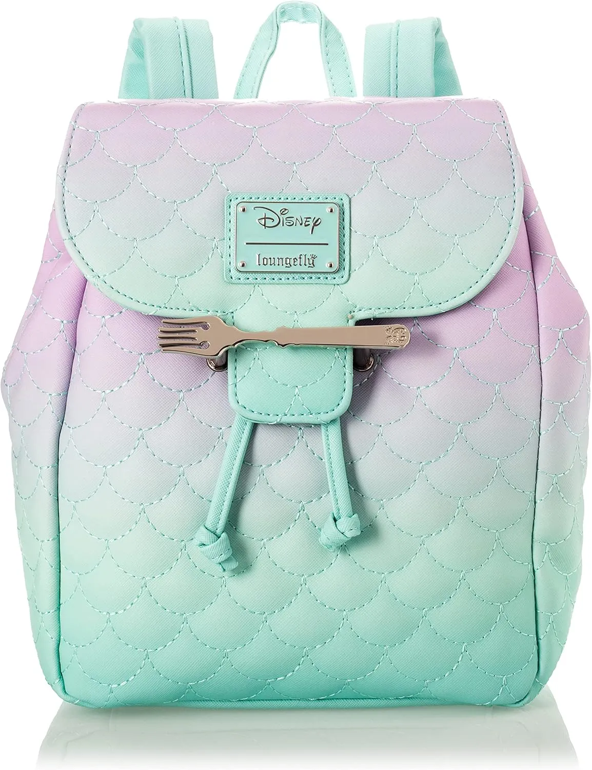 Loungefly Disney Little Mermaid Ombre Scales Womens Double Strap Shoulder Bag Purse