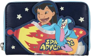 Loungefly Women's Disney Lilo and Stitch Space Adventure Zip-Around Wallet