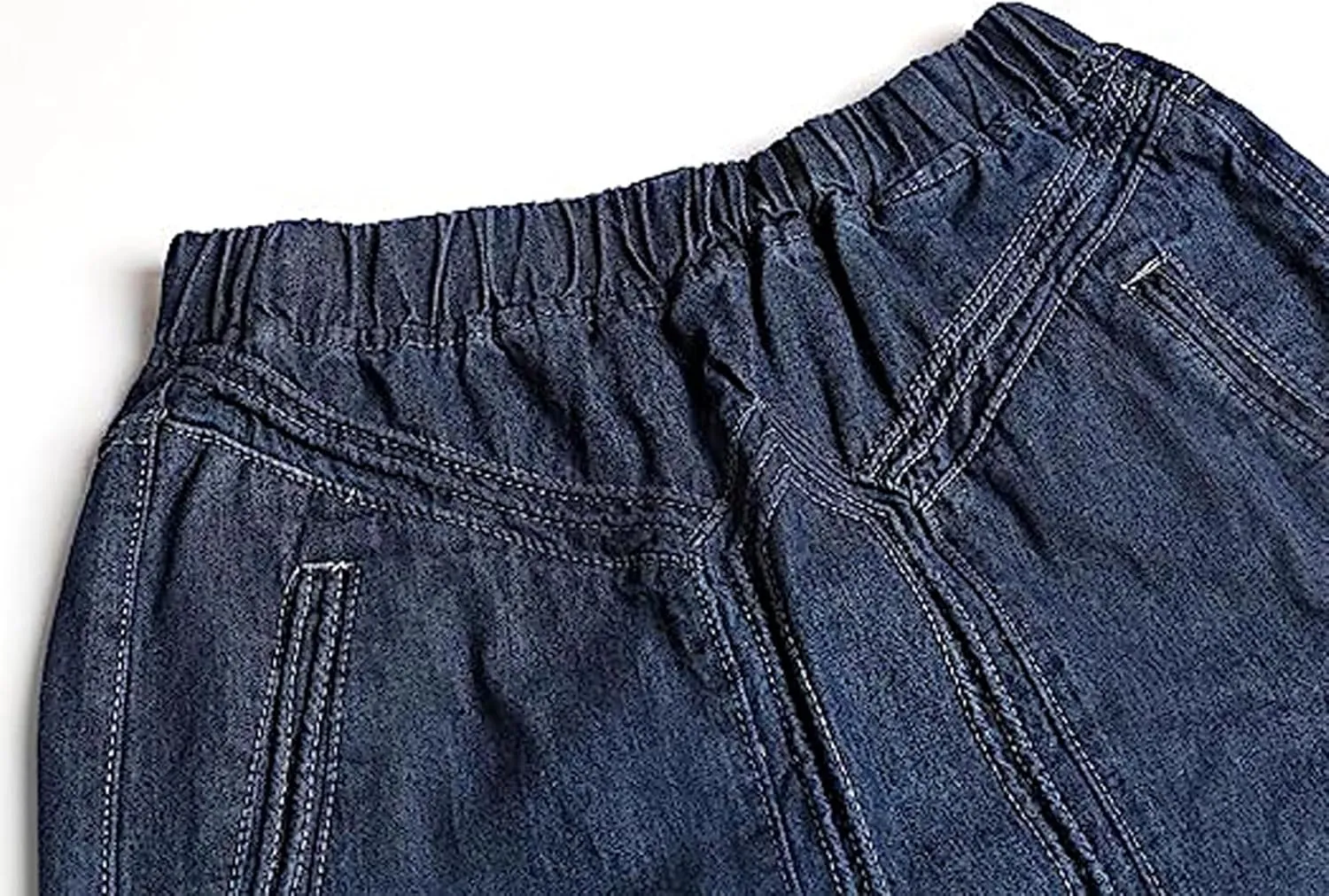 loveimgs Women's Vintage Frayed Hem A Line Long Maxi Skirt Distressed Elastic High Waist Retro Jeans Skirt