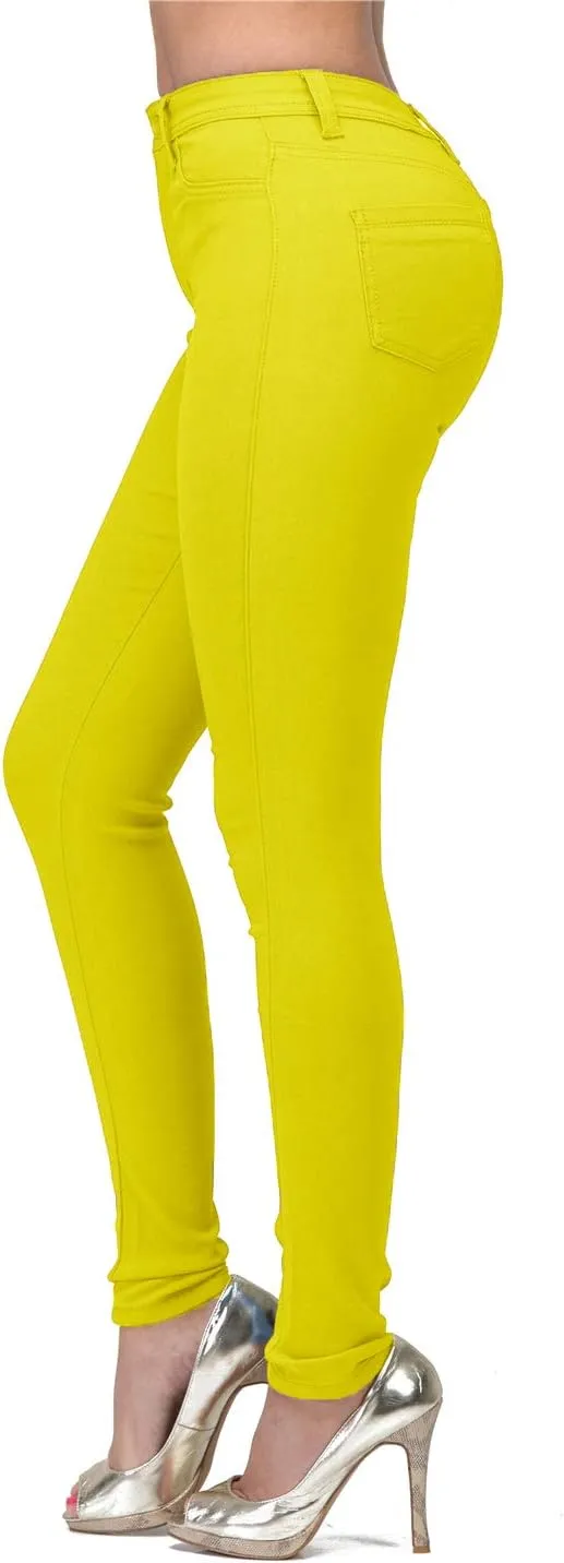 LOVER BRAND FASHION High Rise-Waisted Colored Destroyed Ripped Distressed Jeans Pants for Women