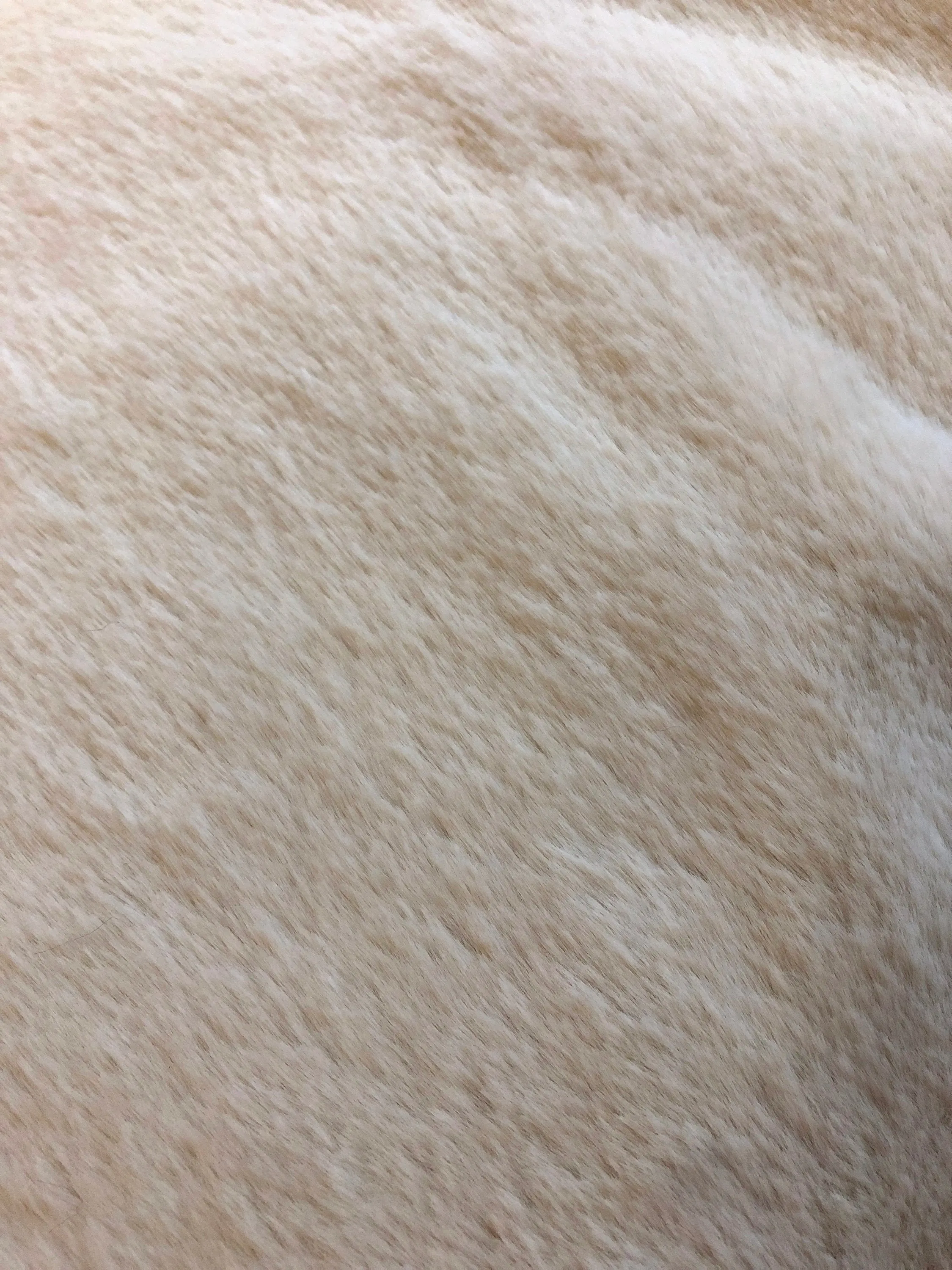 Luxury Faux Fur Fabric Cream Beige Premium Quality Material