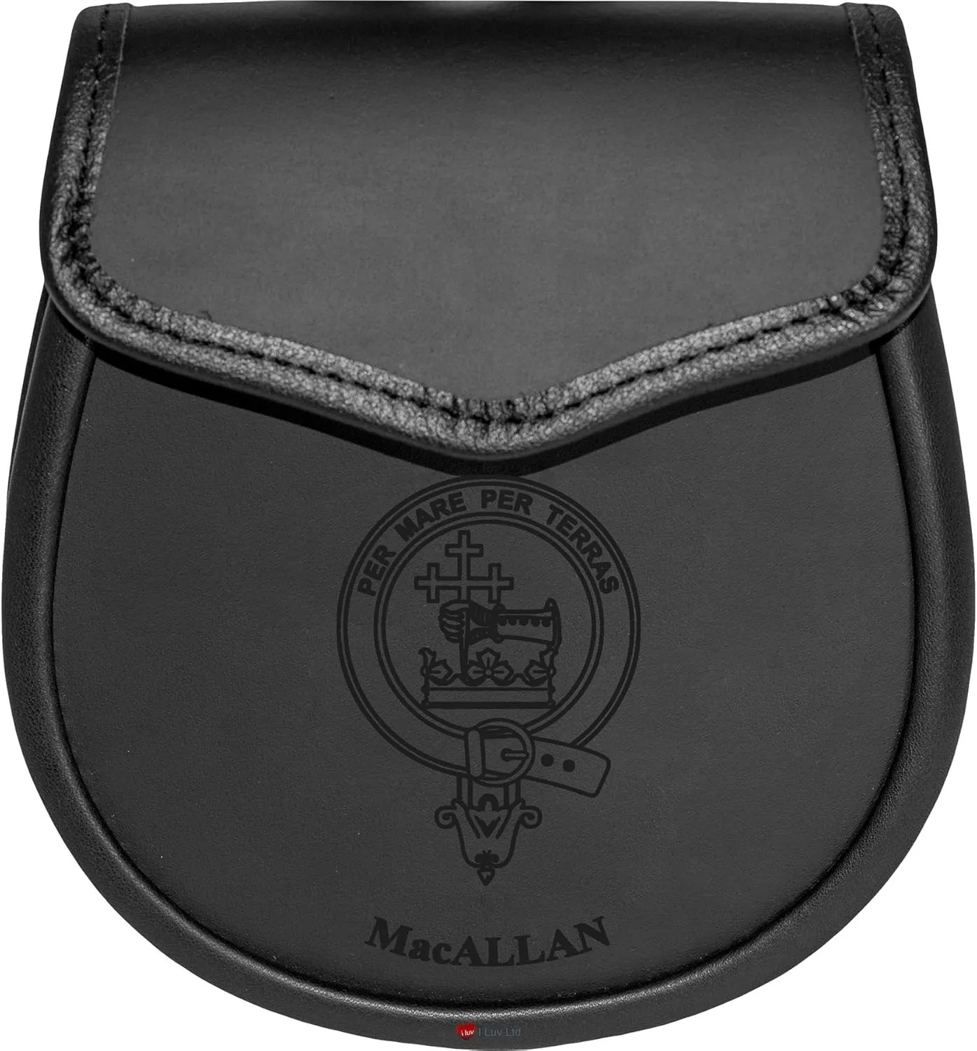 MacAllan Leather Day Sporran Scottish Clan Crest