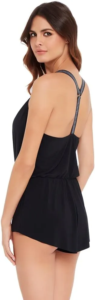 MagicSuit Women's Swimwear Star Studded Gabby Romper Racerback Soft Cup One Piece Swimsuit