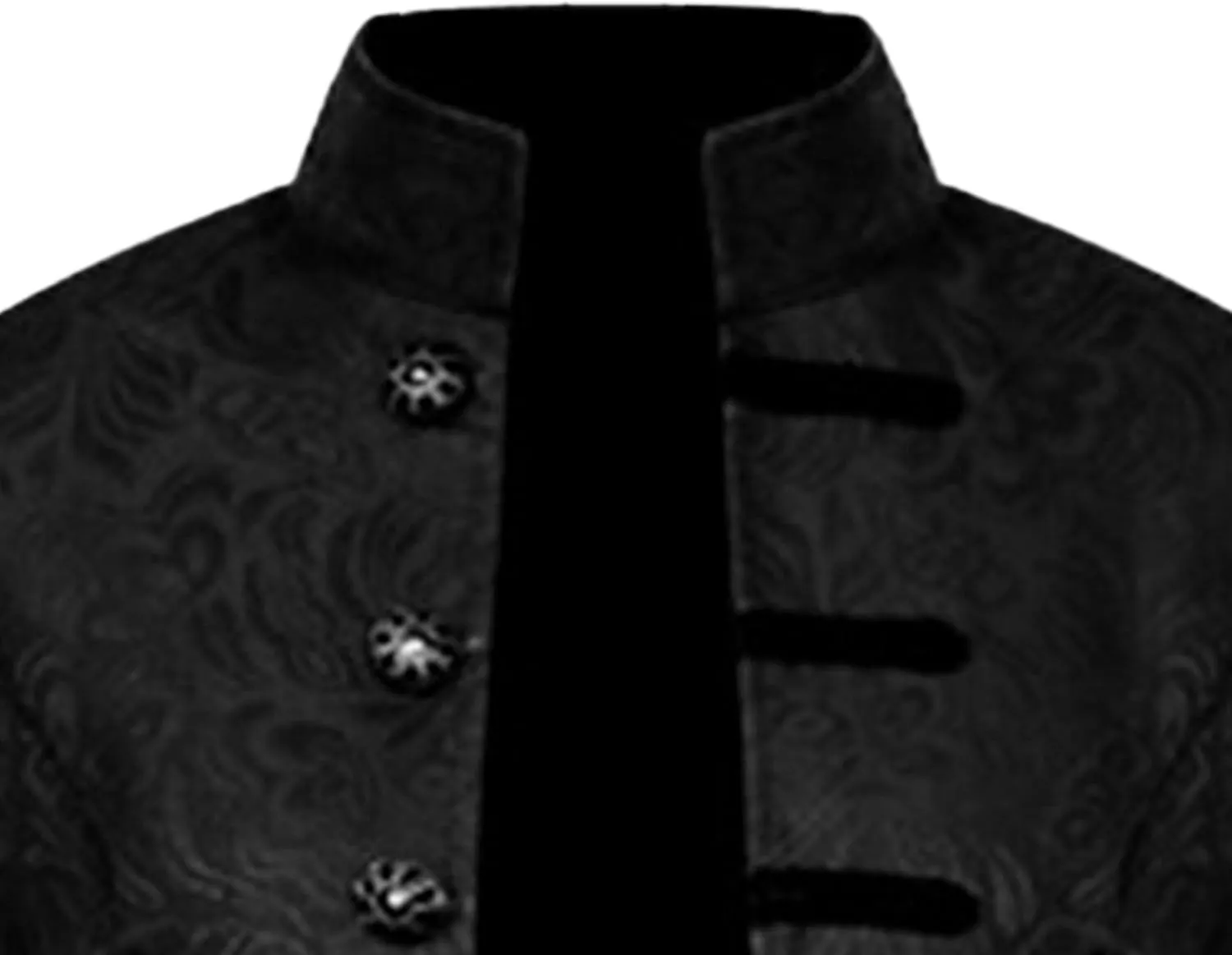 Maiyifu-GJ Men's Medieval Court Vintage Trench Coat Single Breasted Cosplay Dress Coat Steampunk Slim Trench Coat