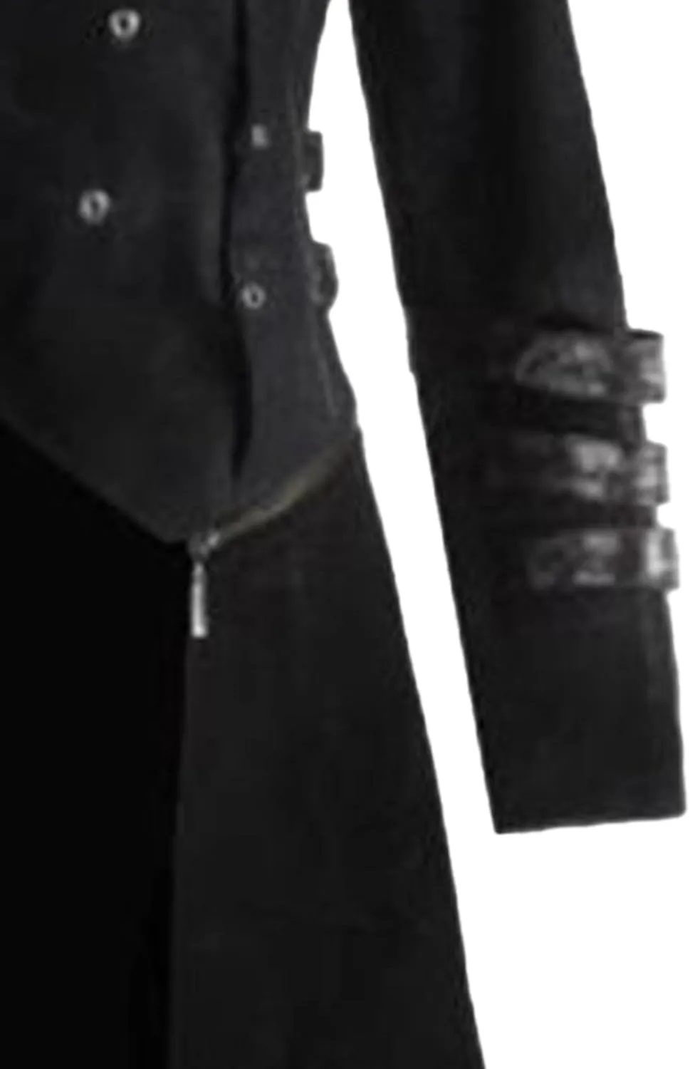 Maiyifu-GJ Men's Medieval Court Vintage Trench Coat Solid Long Sleeve Cosplay Dress Jacket Steampunk Slim Trench Coat