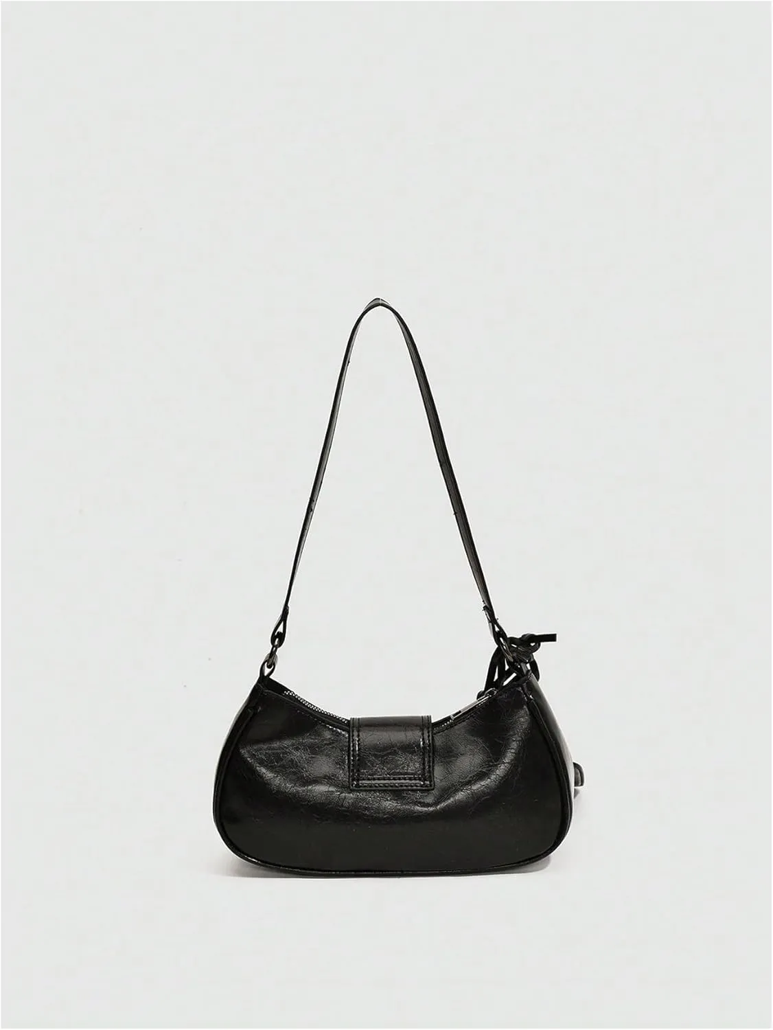 MakeMeChic Women's PU Leather Top Handle Buckle Shoulder Bag PU Leather Retro Vintage Mini Handbags