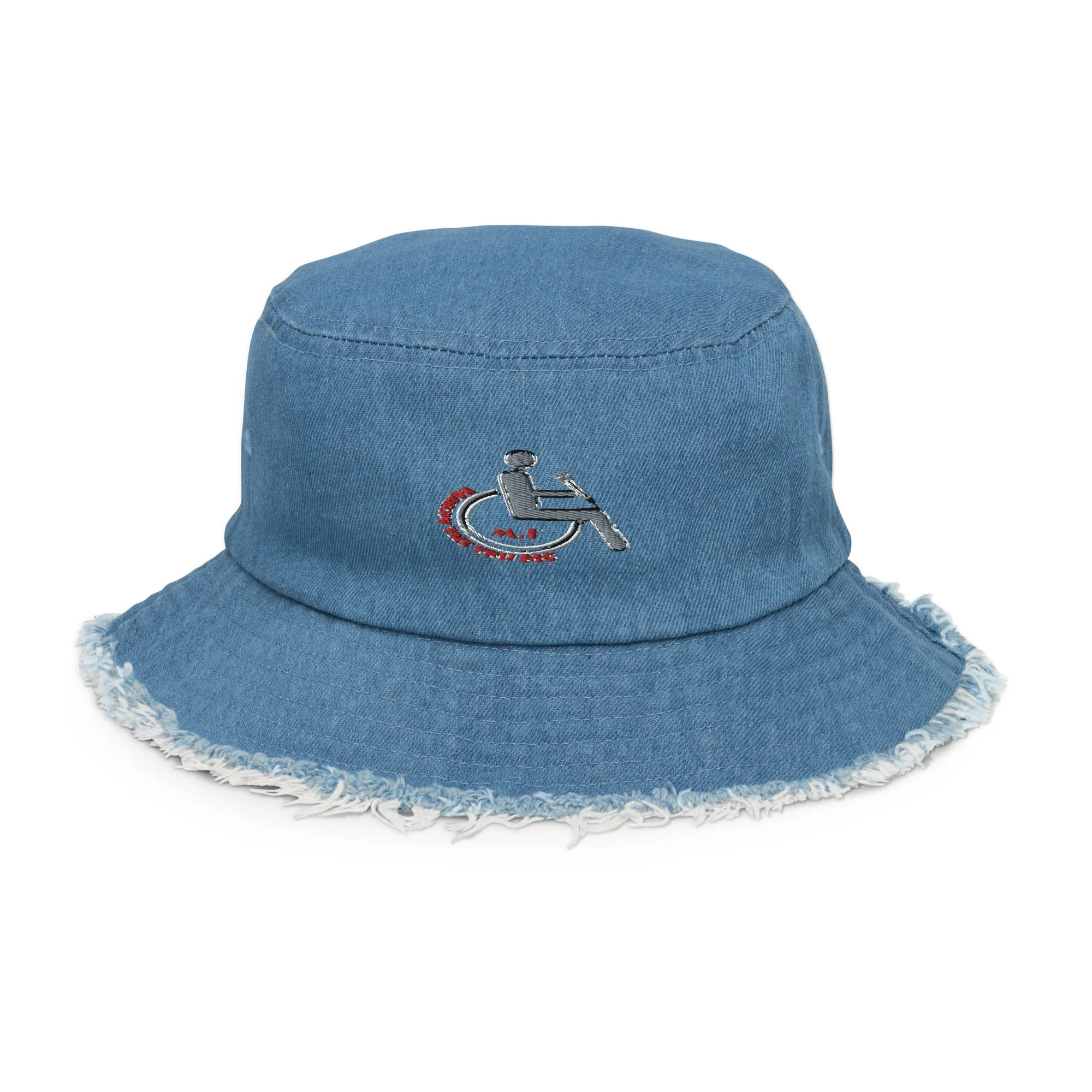 MANNY THE TRU MC Distressed denim bucket hat