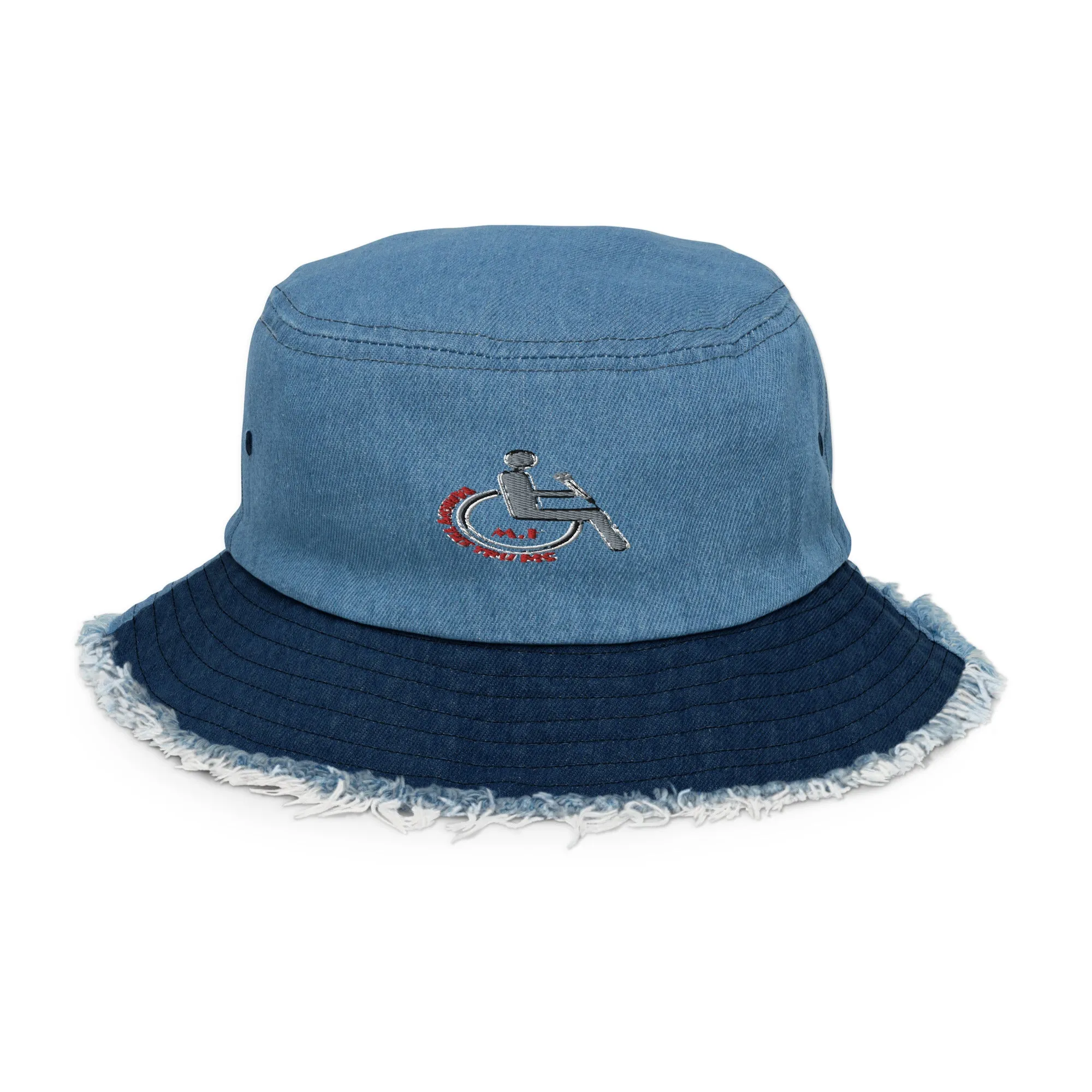 MANNY THE TRU MC Distressed denim bucket hat