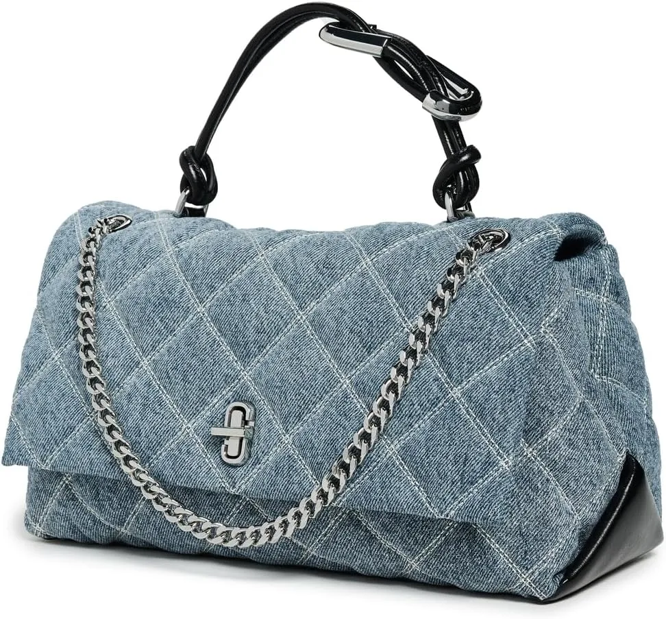 Marc Jacobs Women's The Quilted Denim Dual Chain Shoulder Bag