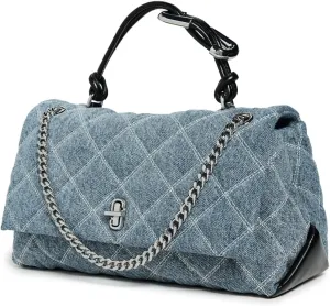 Marc Jacobs Women's The Quilted Denim Dual Chain Shoulder Bag