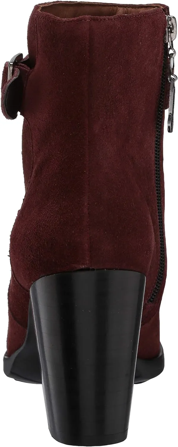 Marc Joseph New York Women's Leather Luxury Bootie with Side Zipper/Buckle Chukka Boot