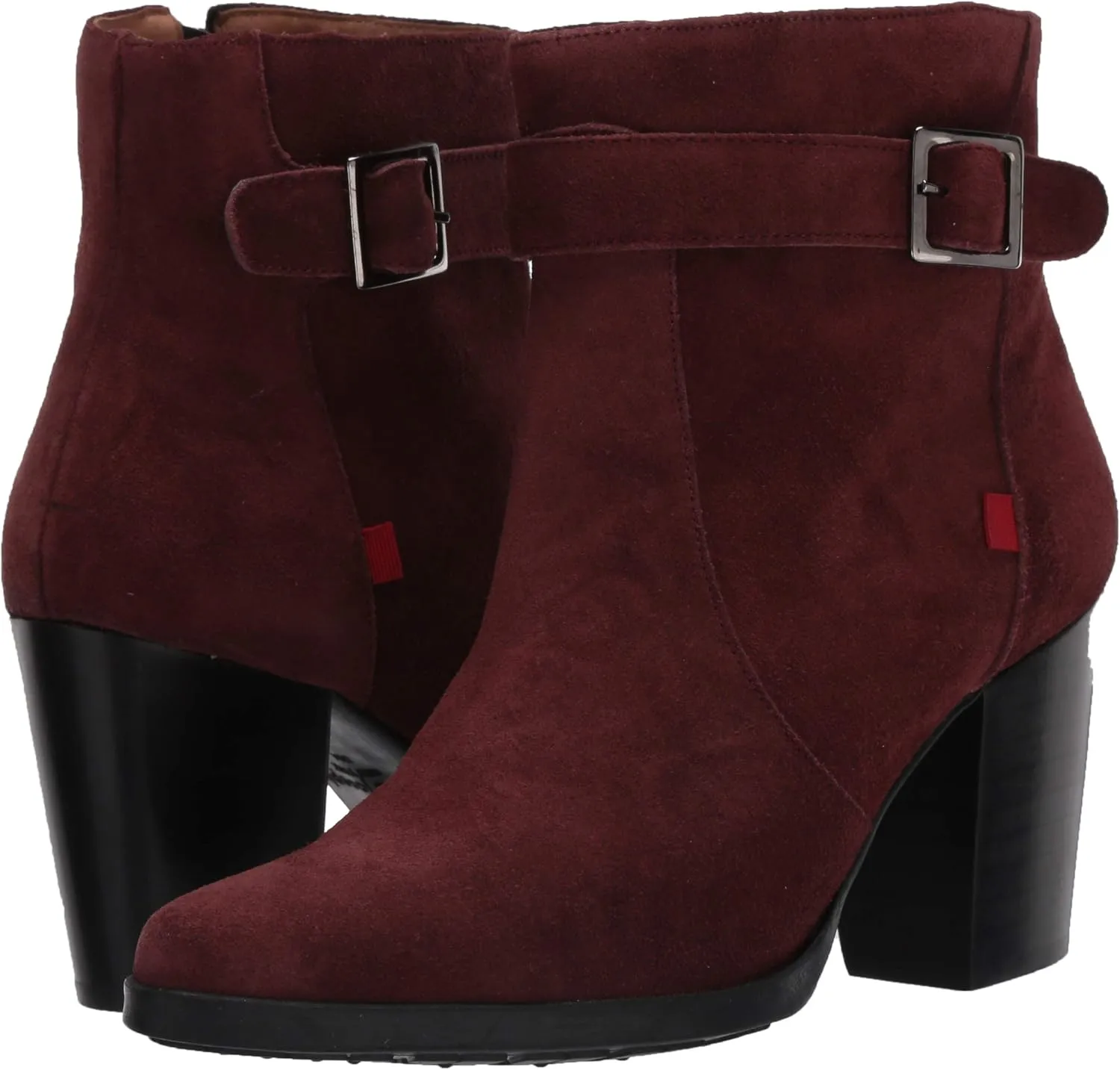 Marc Joseph New York Women's Leather Luxury Bootie with Side Zipper/Buckle Chukka Boot
