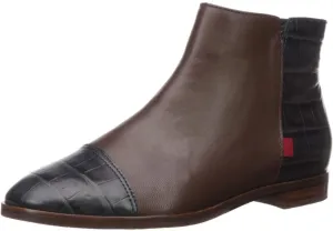 Marc Joseph New York Women's Leather Made in Brazil Ankle Zip Up Bootie Boot
