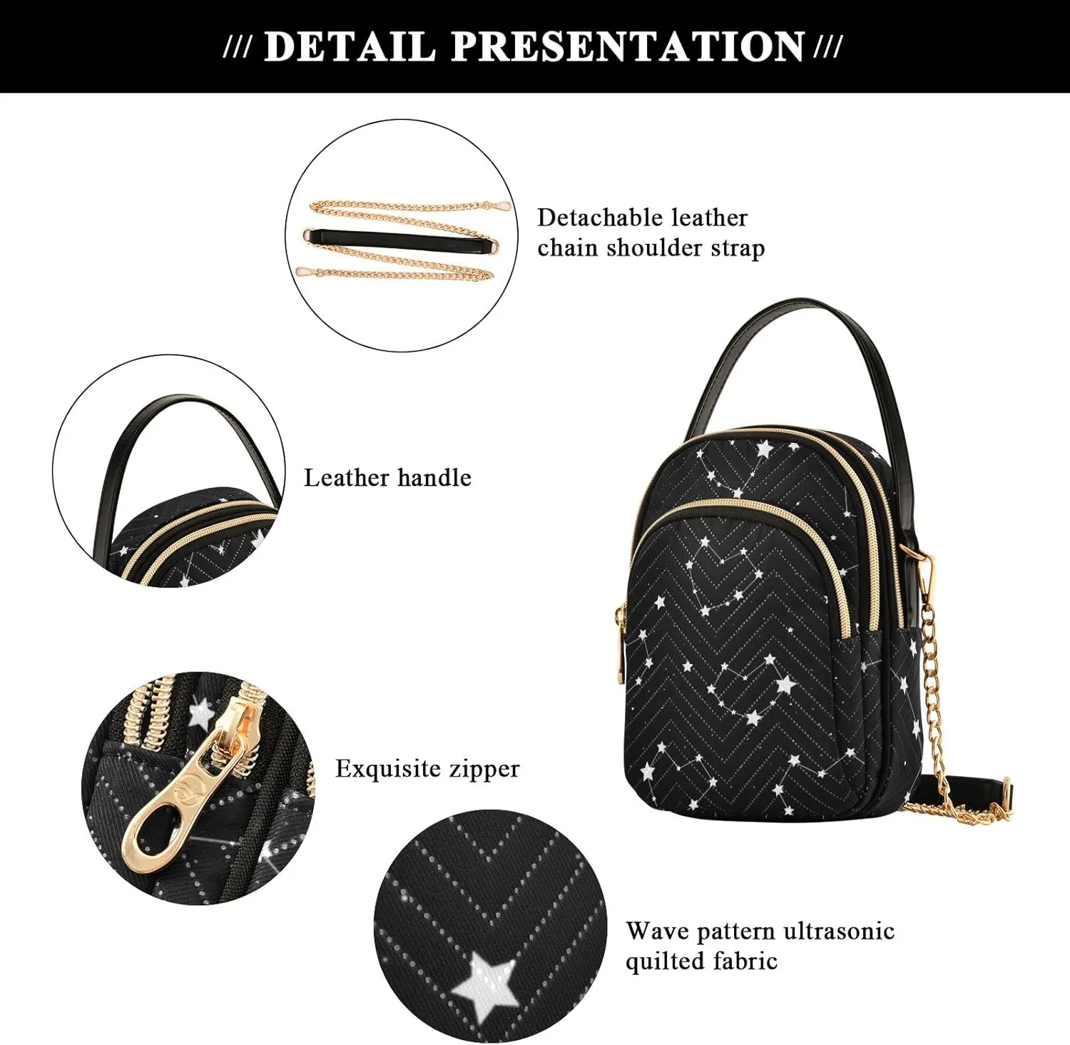 Mardi Gras Mask Colorful Small Crossbody Bags for Women Trendy Phone Bag