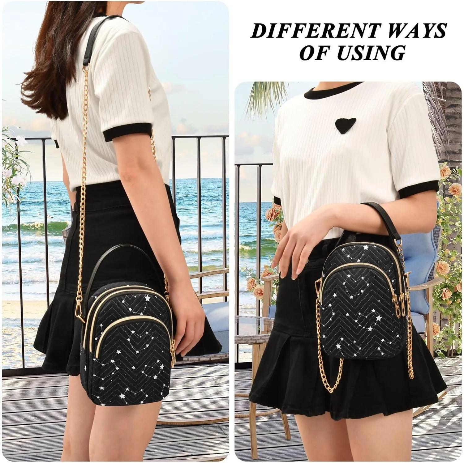 Mardi Gras Mask Colorful Small Crossbody Bags for Women Trendy Phone Bag