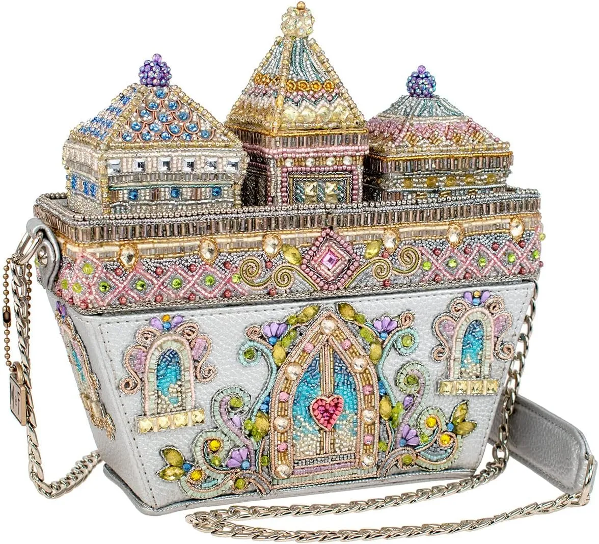 Mary Frances Castles in The Air Crossbody Handbag, Silver