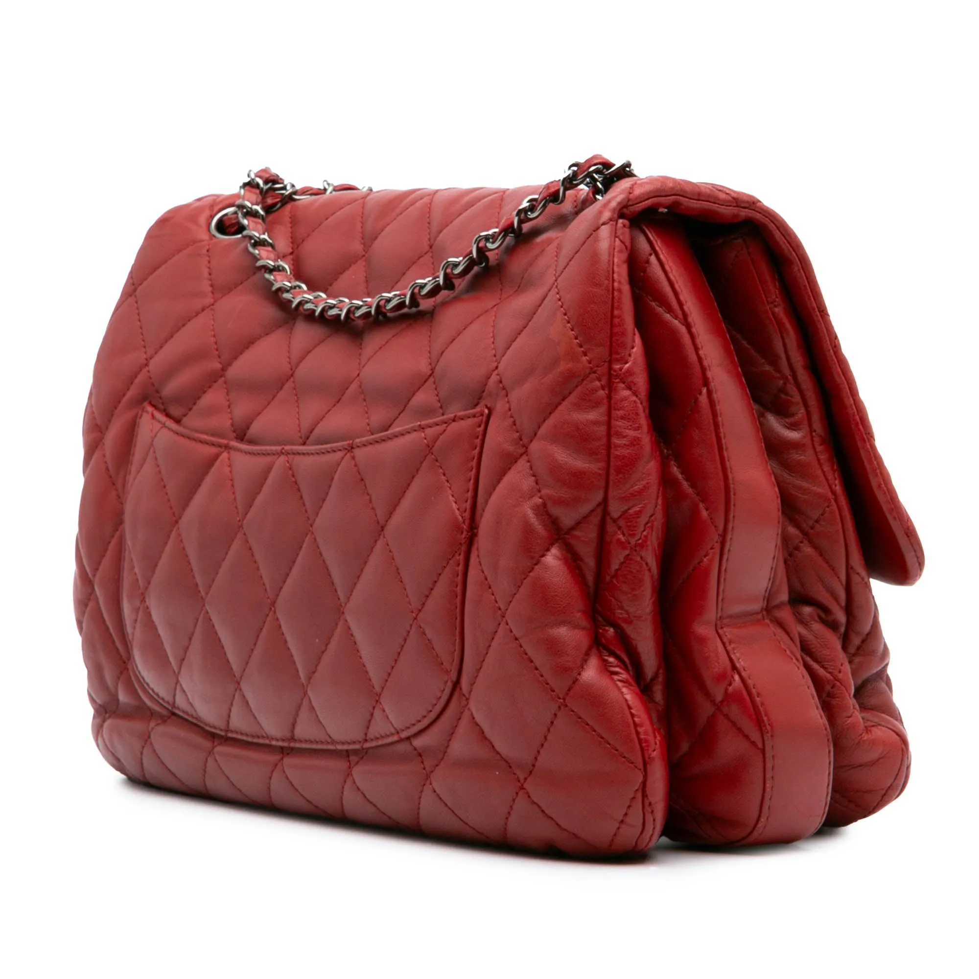 Maxi Lambskin 3 Accordion Flap