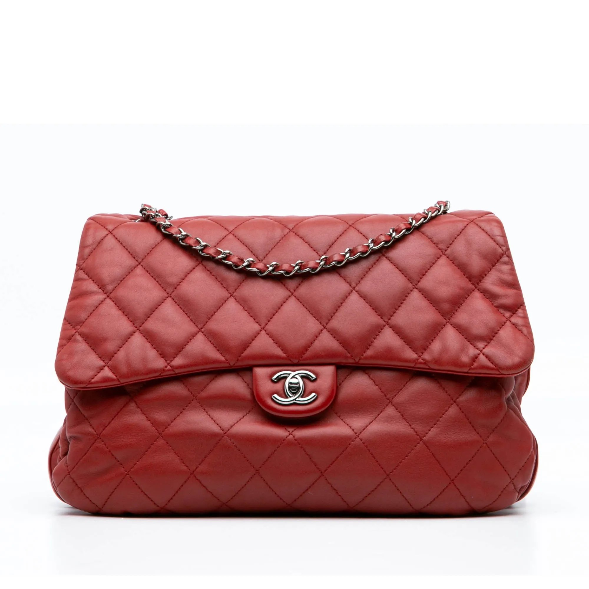Maxi Lambskin 3 Accordion Flap
