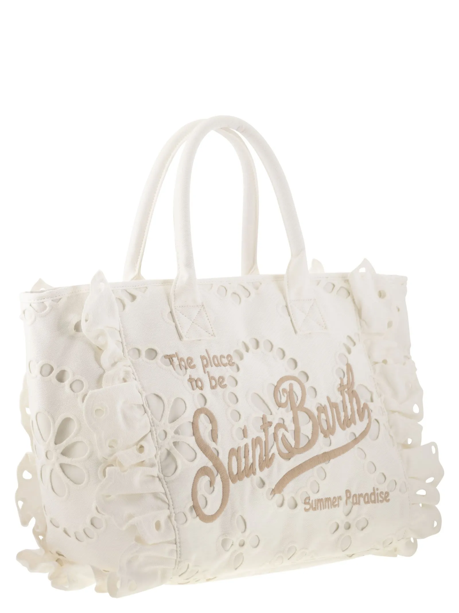 MC2 Saint Barth Vanity Volant Sangallo Lace Handbag