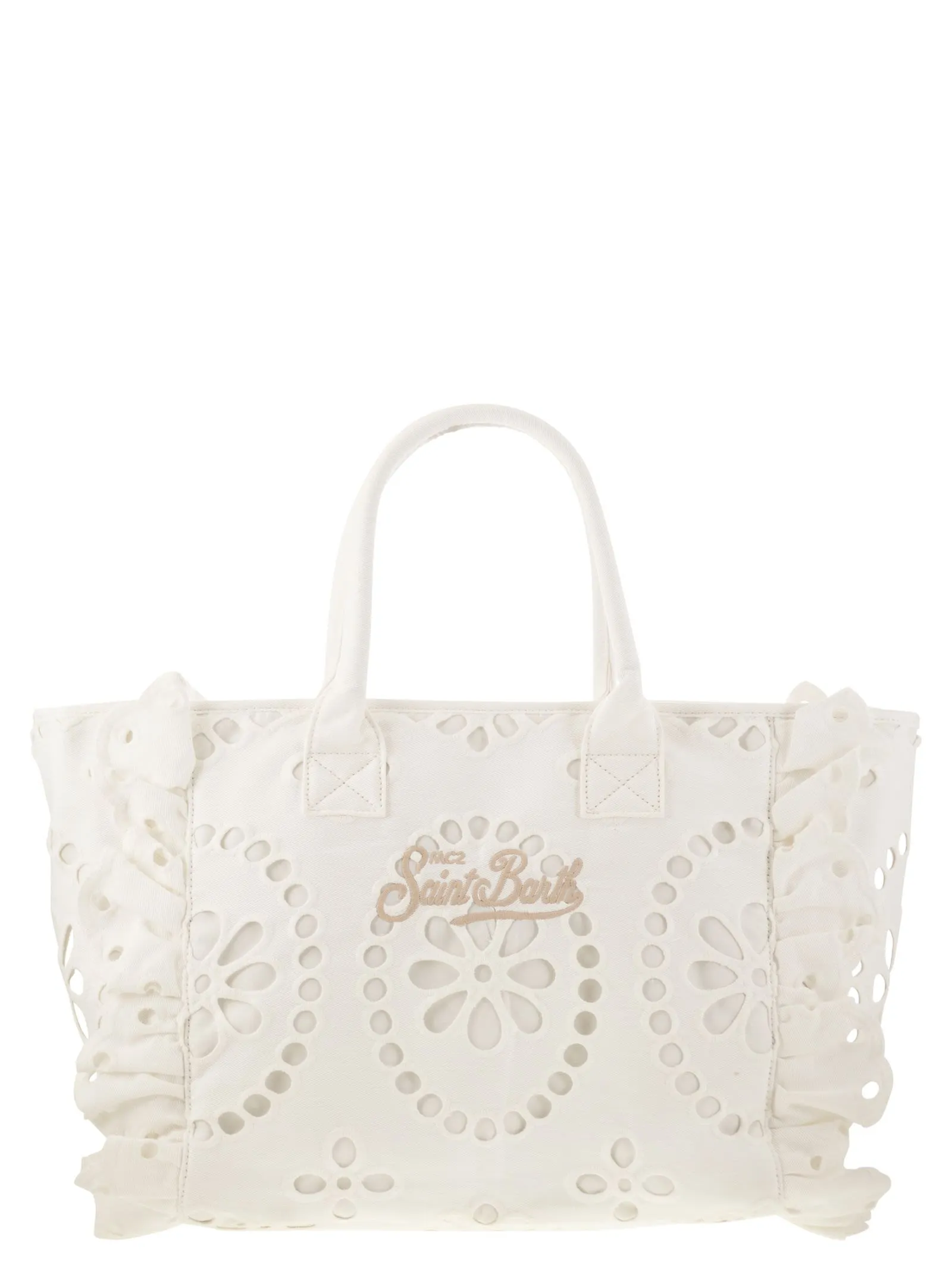 MC2 Saint Barth Vanity Volant Sangallo Lace Handbag