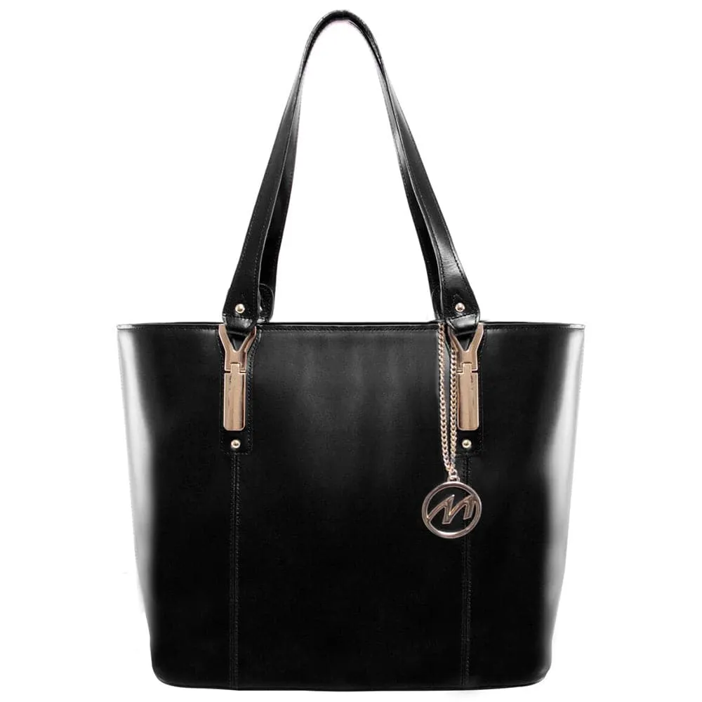McKlein USA Savarna Leather Tote Bag with Tablet Pocket