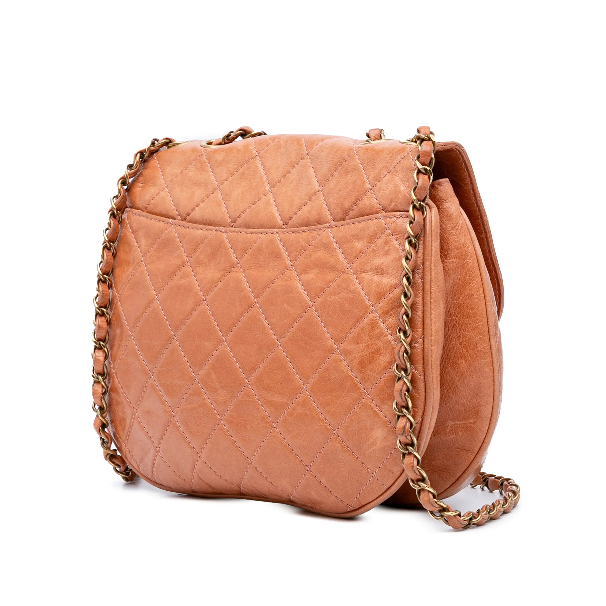 Medium Aged Calfskin Bubble CC Flap