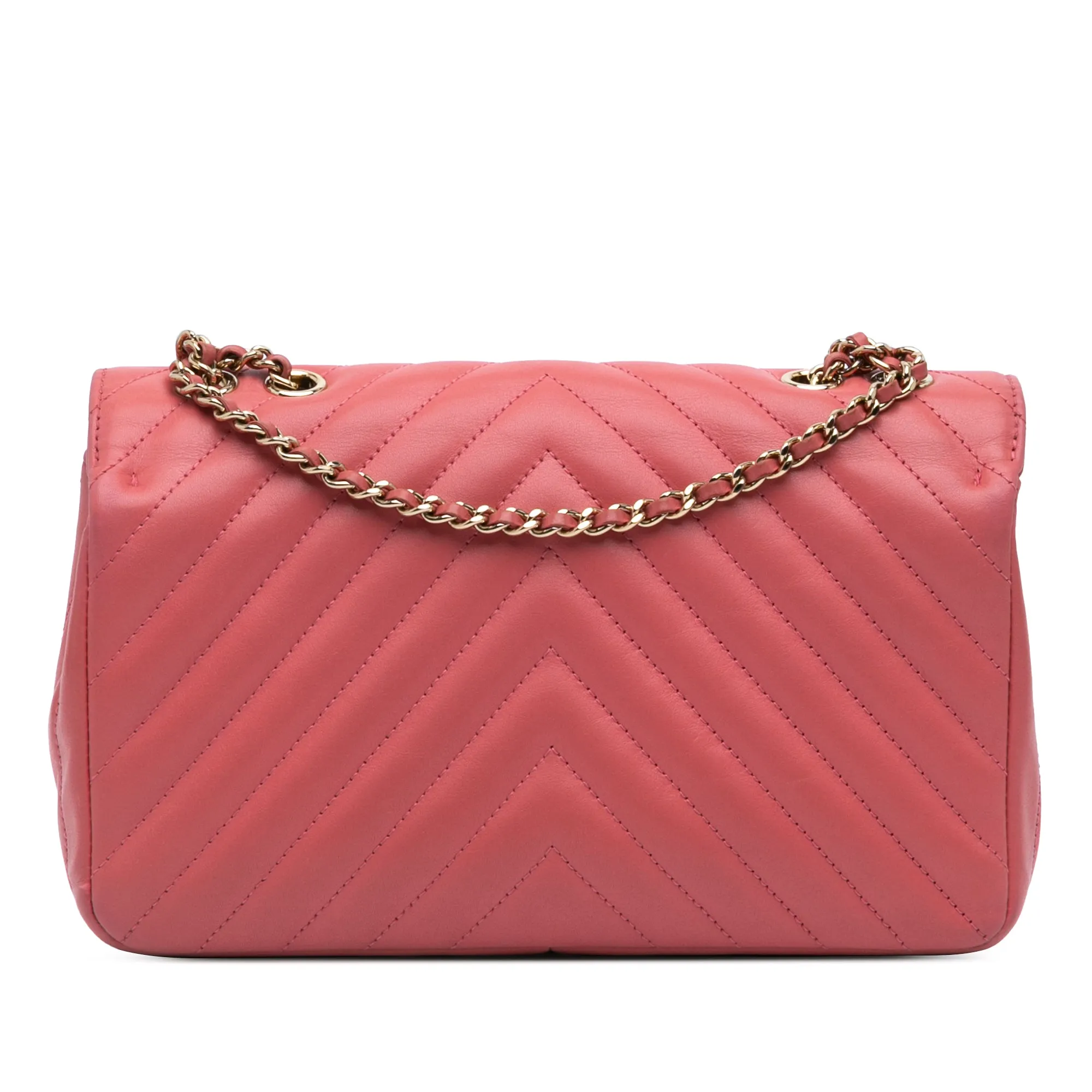 Medium Chevron Lambskin Statement Flap