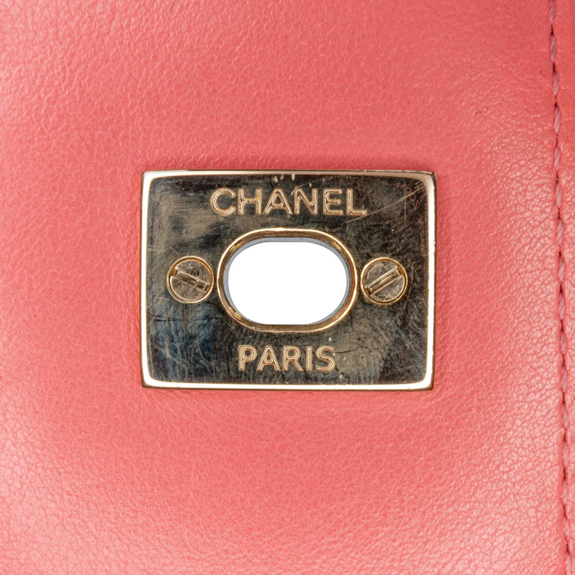 Medium Chevron Lambskin Statement Flap