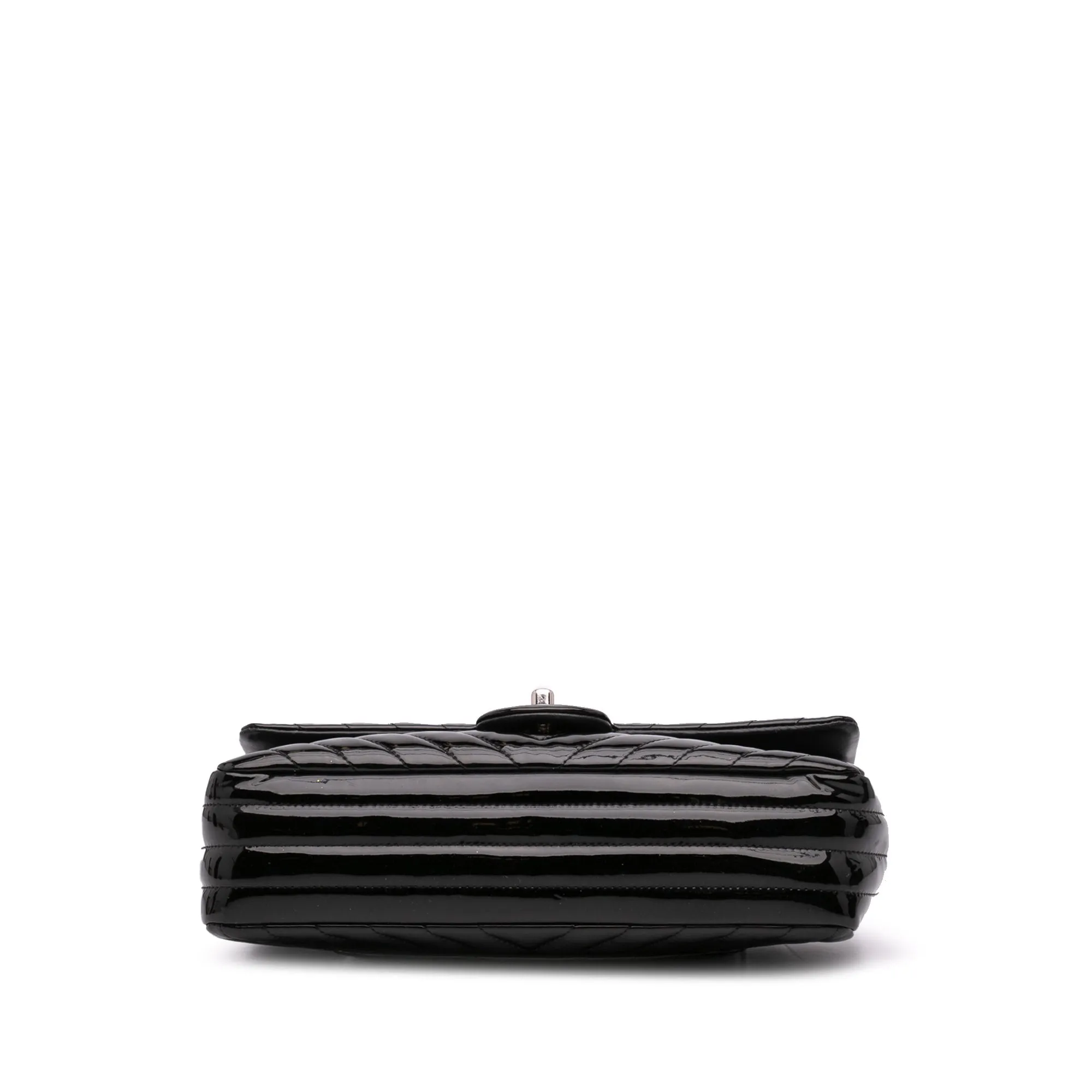 Medium Classic Chevron Patent Double Flap