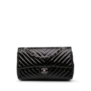 Medium Classic Chevron Patent Double Flap