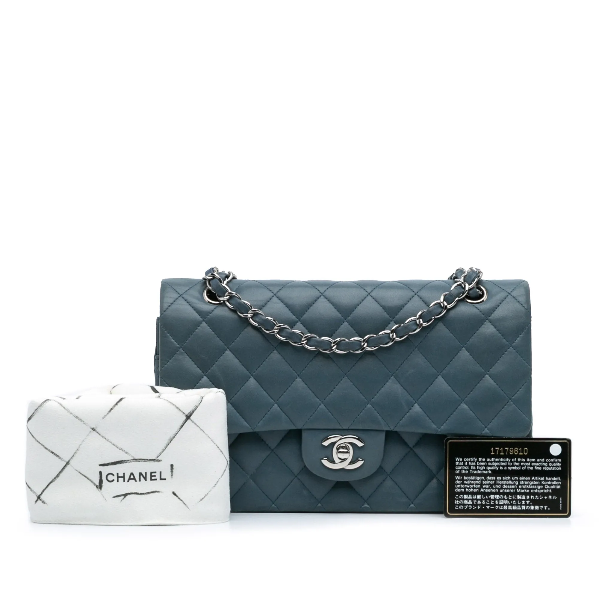 Medium Classic Lambskin Double Flap