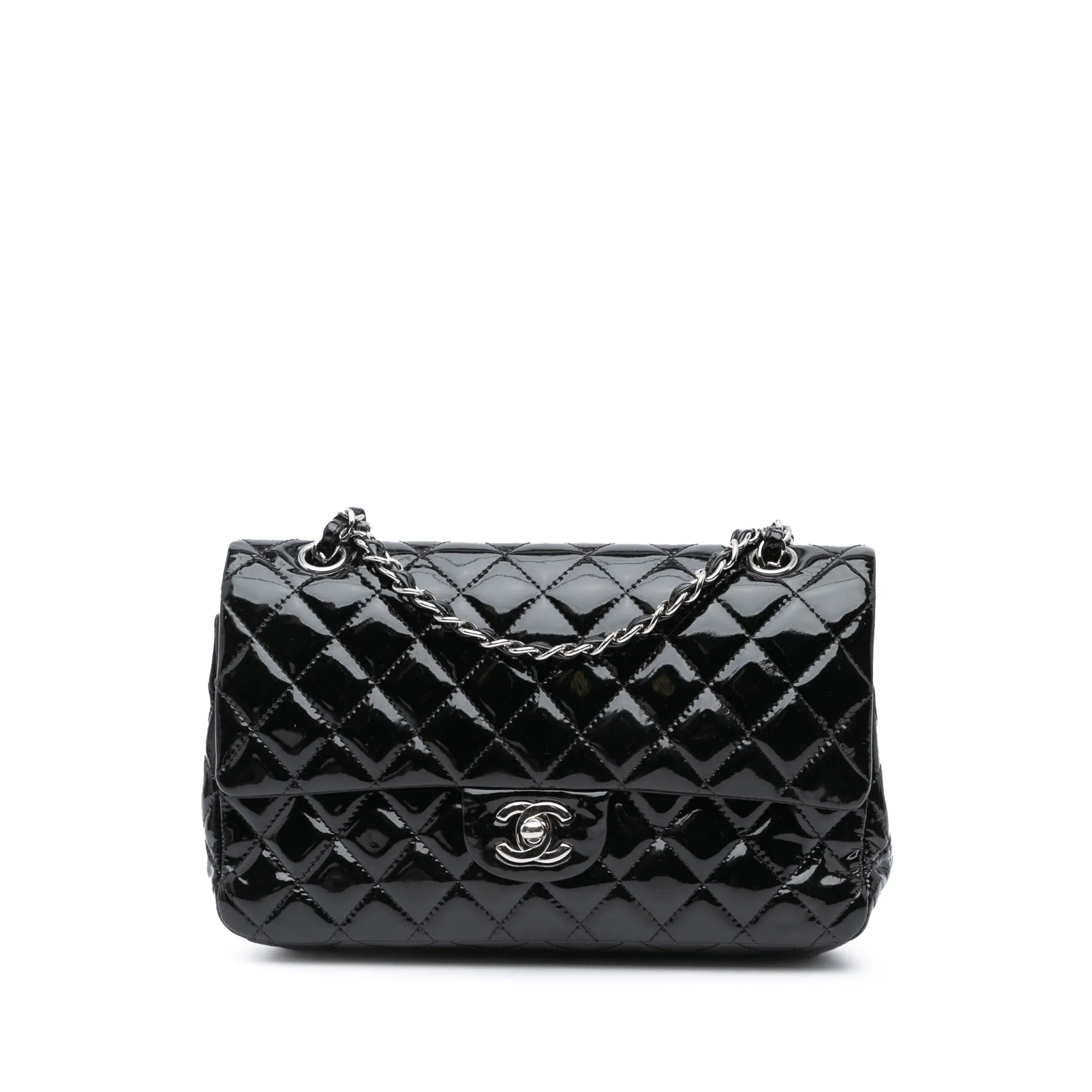 Medium Classic Patent Double Flap