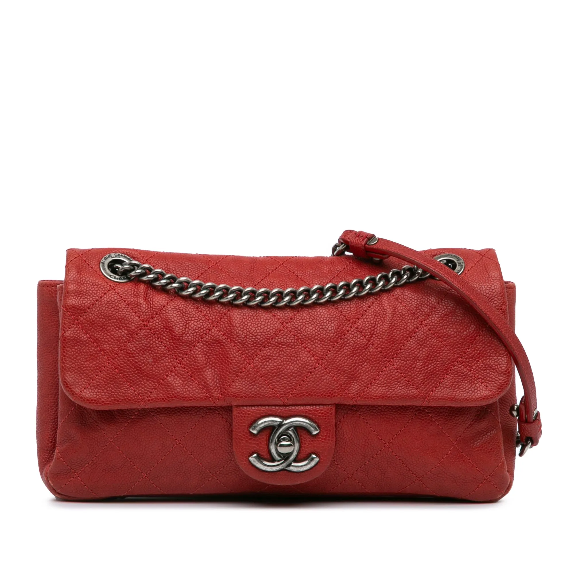 Medium Quilted Caviar Simply CC Flap